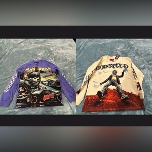 2 Godspeed Long Sleeve Shirts: Le Dernier (Grape) and Godspeed Rocker (Cream)